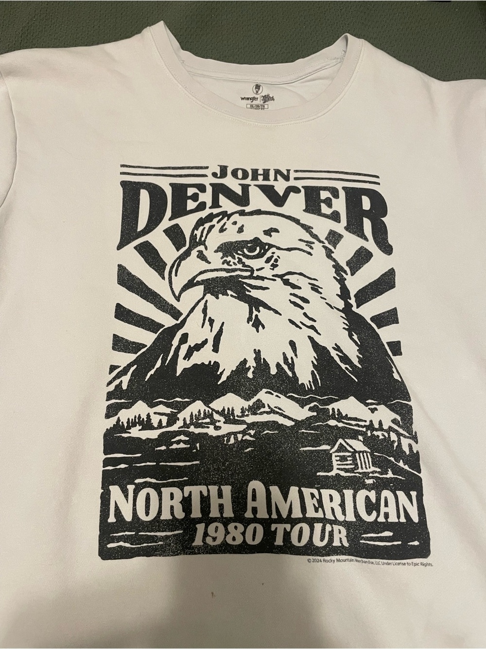Wrangler John Denver White Graphic Tour Crewneck